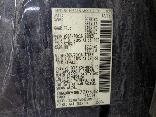 2017 NISSAN FRONTIER S - 1N6AD0EV3HN720532