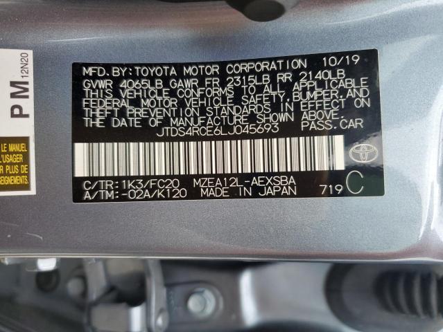 2020 TOYOTA COROLLA SE #3310413972