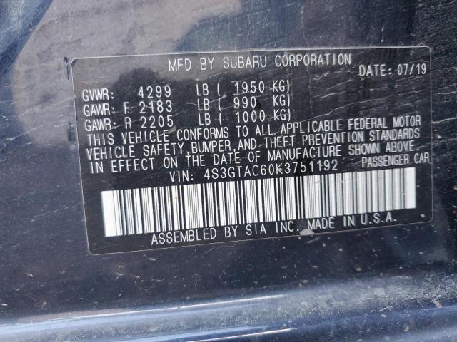 2019 SUBARU IMPREZA PREMIUM #3312405121