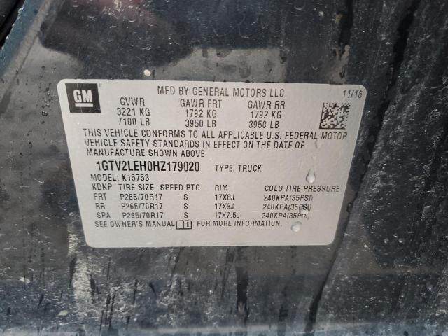 2017 GMC SIERRA K15 1GTV2LEH0HZ179020