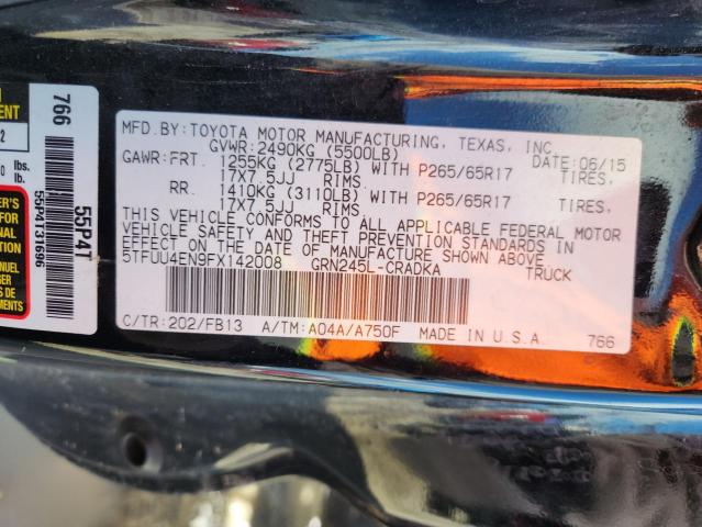 2015 TOYOTA TACOMA ACC #3280719571