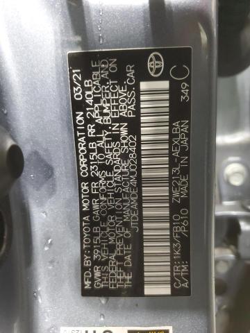 2021 TOYOTA COROLLA LE - JTDEAMDE4MJ028402