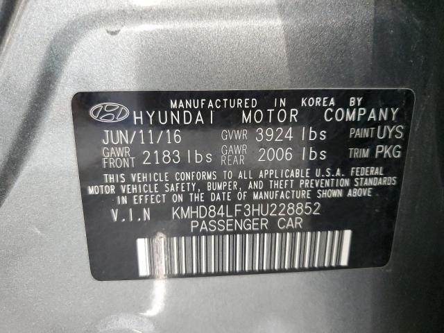 2017 HYUNDAI ELANTRA SE KMHD84LF3HU228852