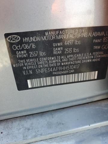 2017 HYUNDAI SONATA SPO - 5NPE34AF9HH510417