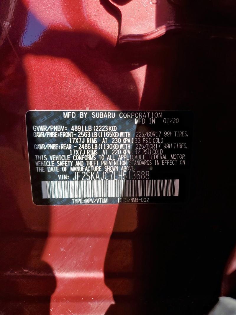 2020 SUBARU FORESTER P - JF2SKAJC7LH513688