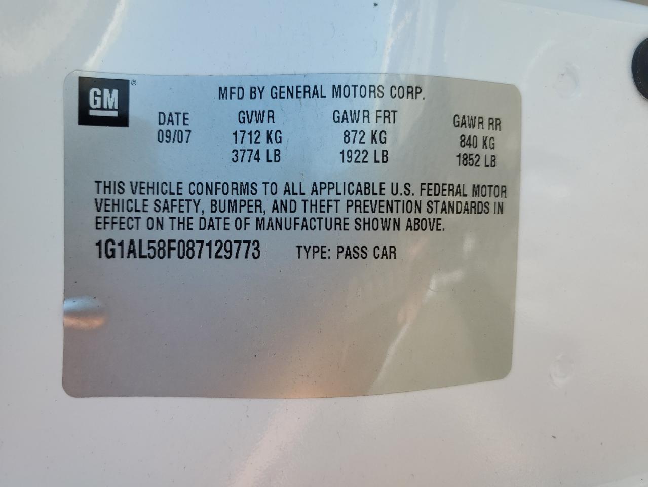 Lot #3280710382 2008 CHEVROLET COBALT LT