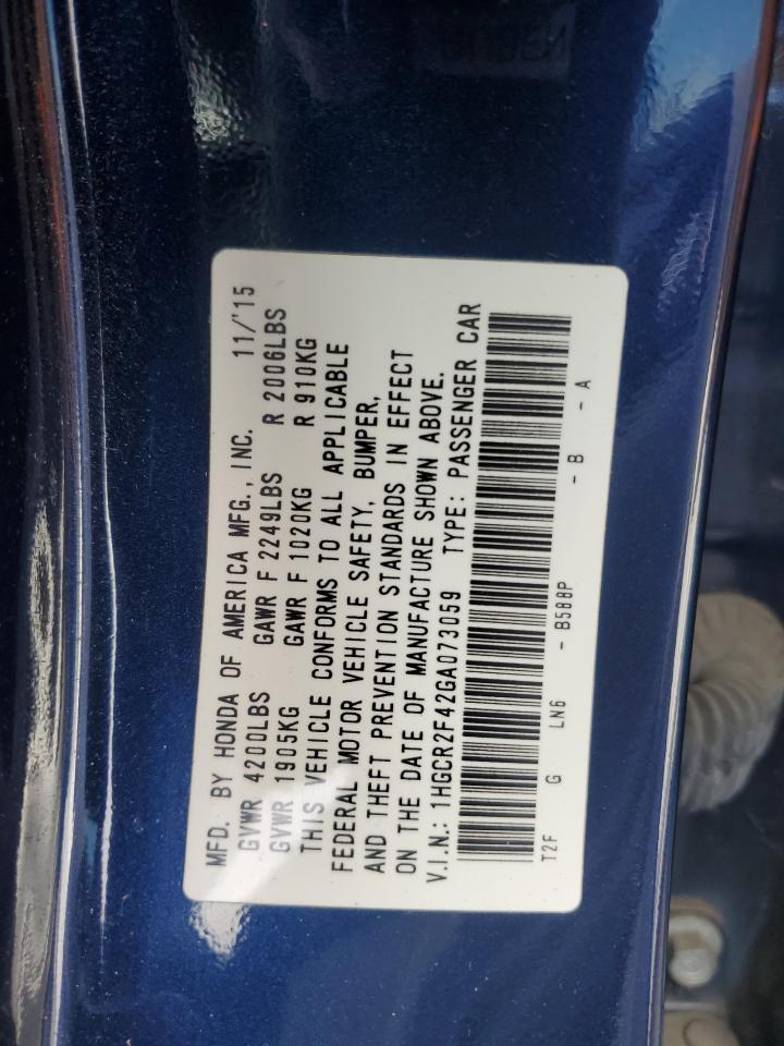 Lot #3310302124 2016 HONDA ACCORD LX