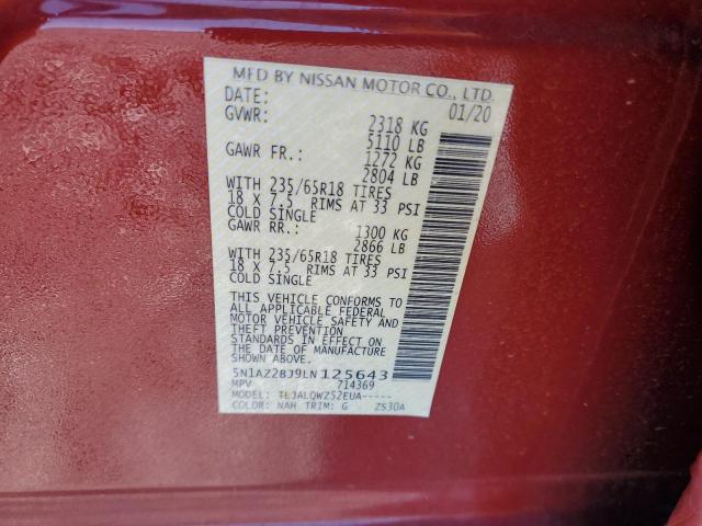 2020 NISSAN MURANO SV #3278705624