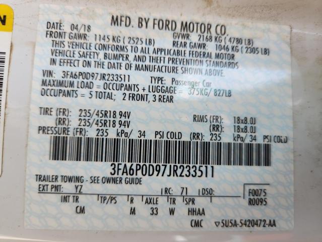 2018 FORD FUSION TIT - 3FA6P0D97JR233511