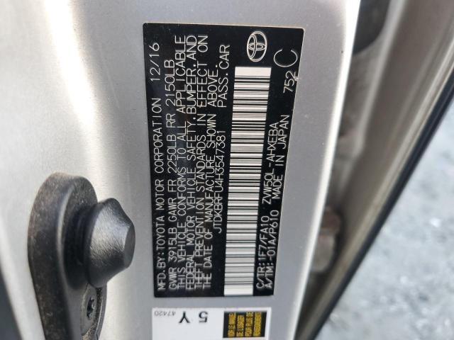 2017 TOYOTA PRIUS - JTDKBRFU4H3547381