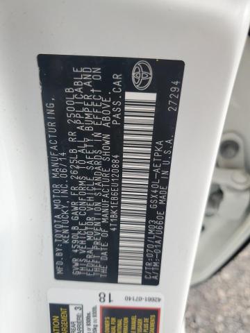 2014 TOYOTA AVALON BAS - 4T1BK1EB6EU120884