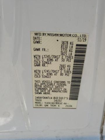 2020 NISSAN NV 1500 S 1N6BF0KM7LN803075