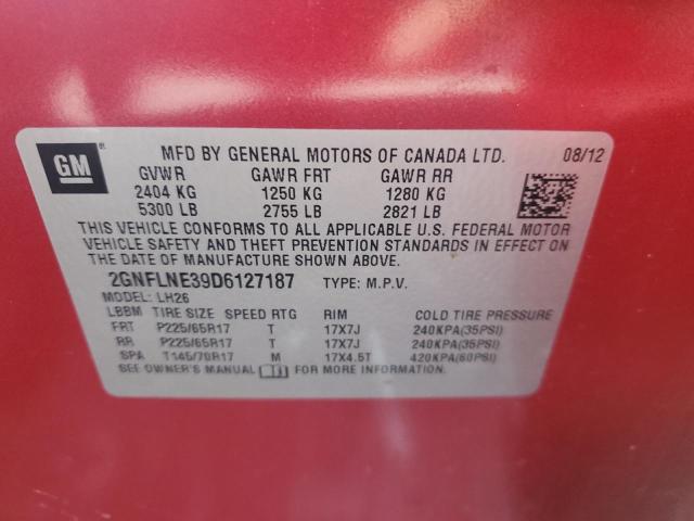 2013 CHEVROLET EQUINOX LT #3291333173