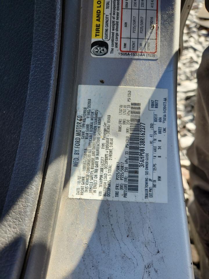 Lot #3284764529 2008 FORD FUSION SEL