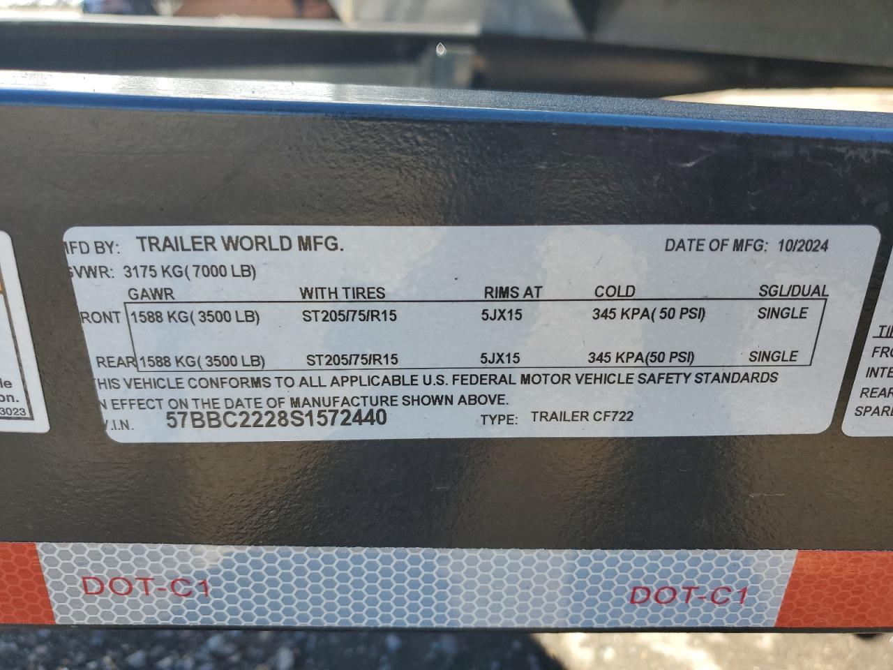 Lot #3275506708 2025 TRAILWORLD UNKNOWN