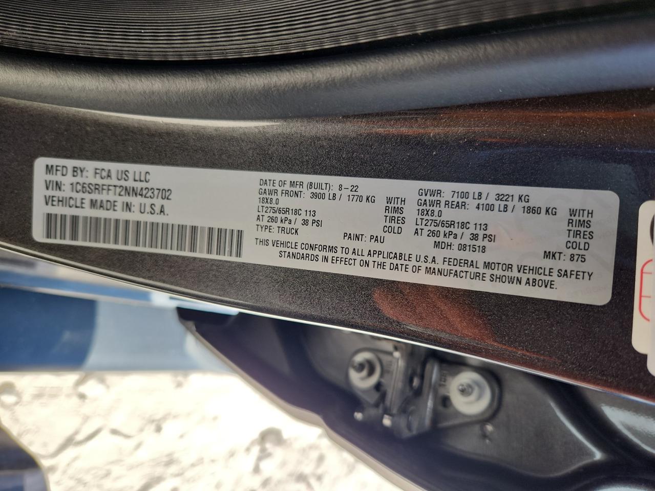 RAM 1500 BIG HORN/LONE STAR