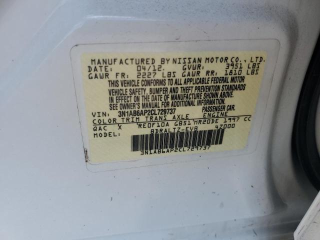 2012 NISSAN SENTRA 2.0 - 3N1AB6AP2CL729737