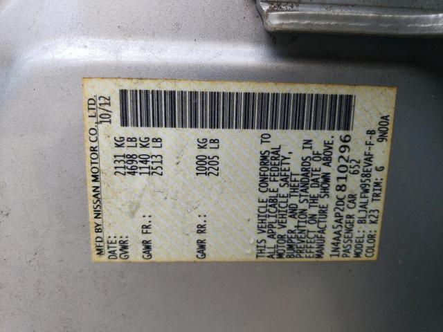 2013 NISSAN MAXIMA S - 1N4AA5AP2DC810296