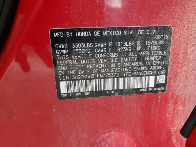 2015 HONDA FIT LX - 3HGGK5H51FM775372