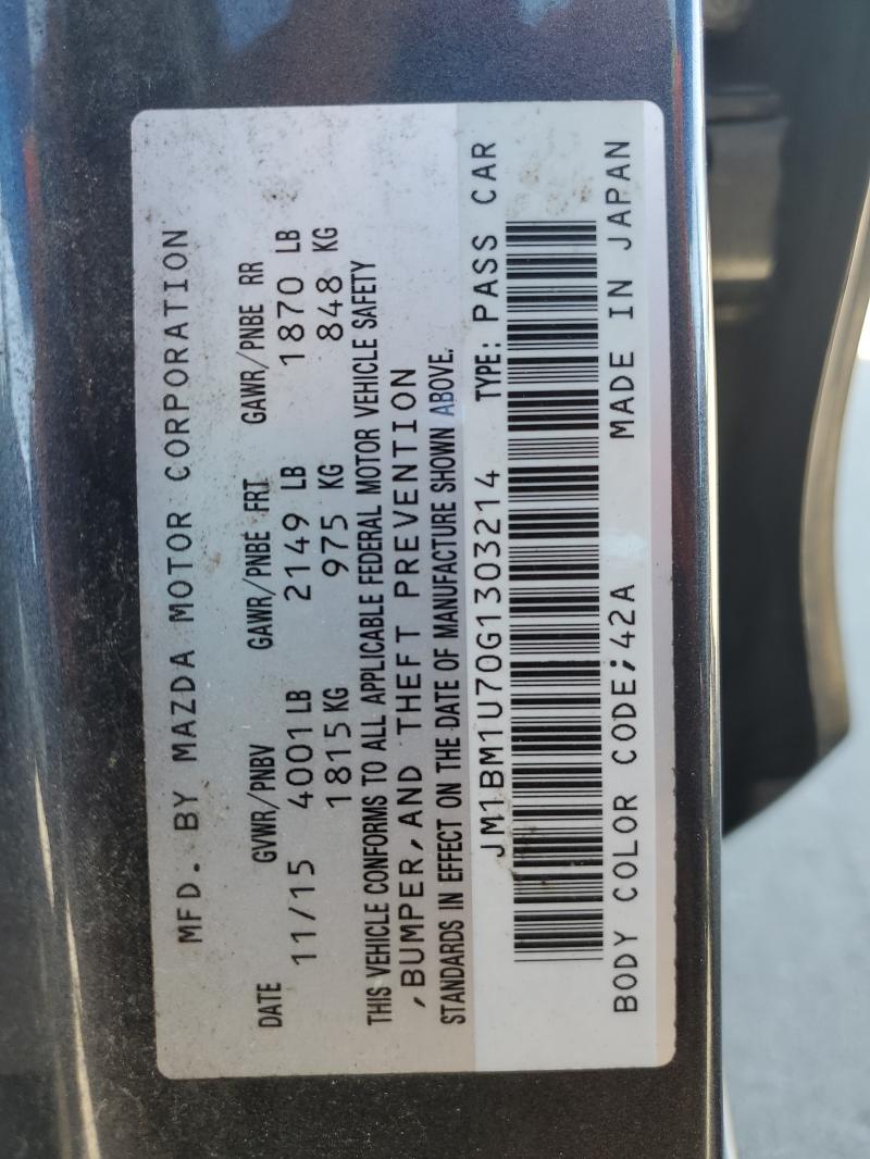 2016 MAZDA 3 SPORT - JM1BM1U70G1303214