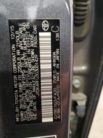 2016 TOYOTA PRIUS JTDKARFU3G3001429