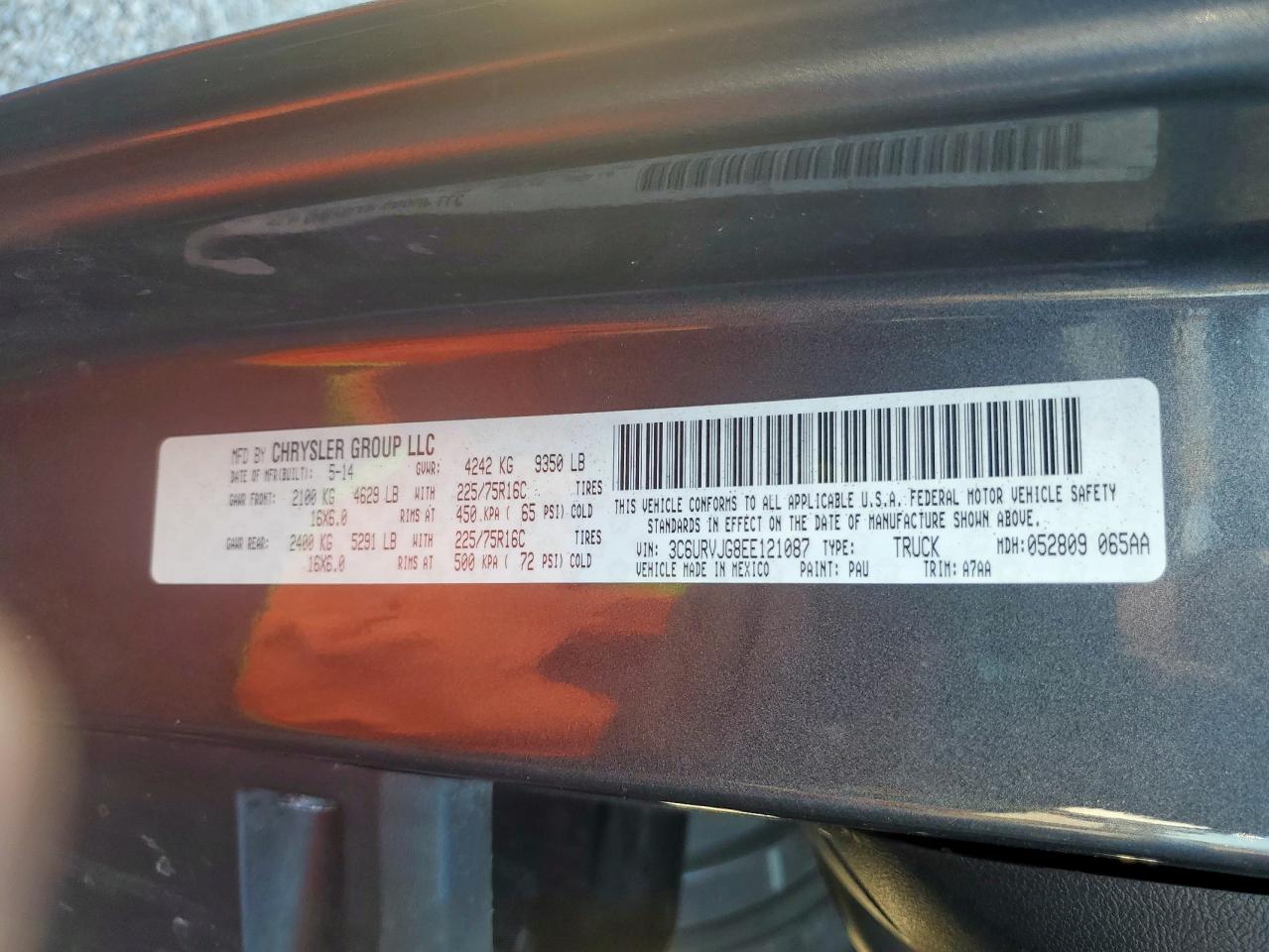 RAM PROMASTER 3500 HIGH