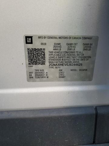 2018 CHEVROLET EQUINOX LS 2GNAXHEV0J6344625