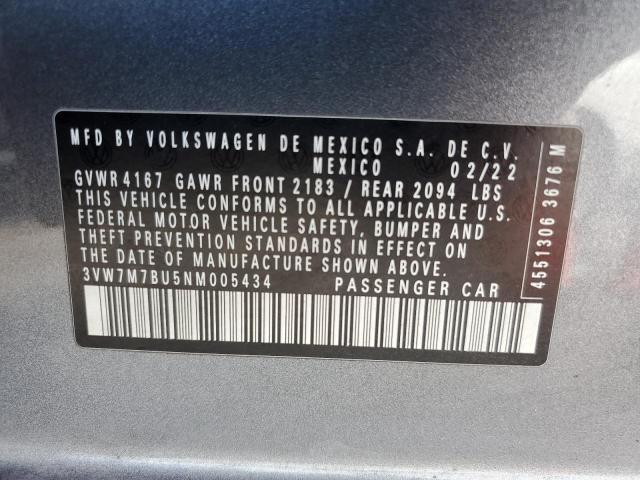 2022 VOLKSWAGEN JETTA SE 3VW7M7BU5NM005434