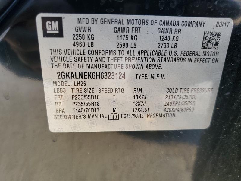 2017 GMC TERRAIN 4D 2GKALNEK6H6323124