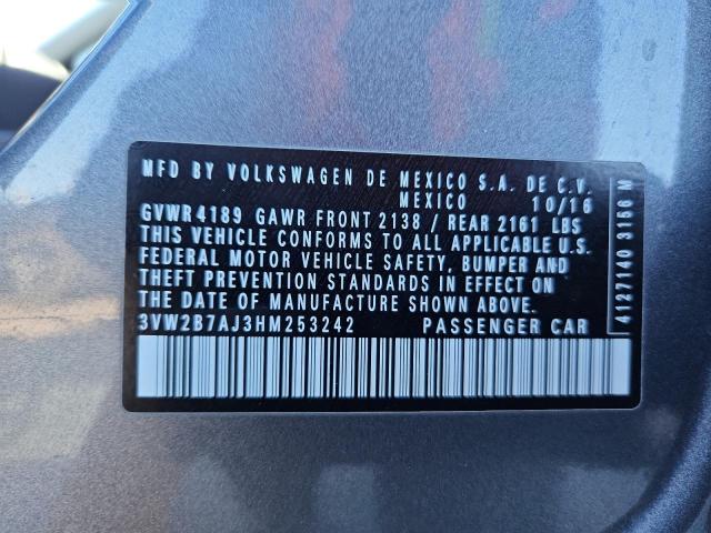 2017 VOLKSWAGEN JETTA S #3291765258