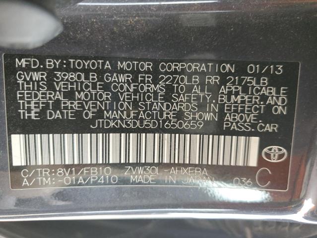 2013 TOYOTA PRIUS - JTDKN3DU5D1650659