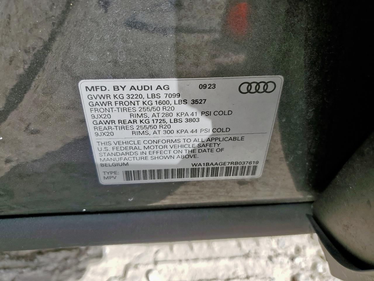 Lot #3309653879 2024 AUDI Q8 E-TRON