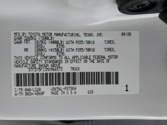 2021 TOYOTA TUNDRA CRE - 5TFDY5F13MX966573