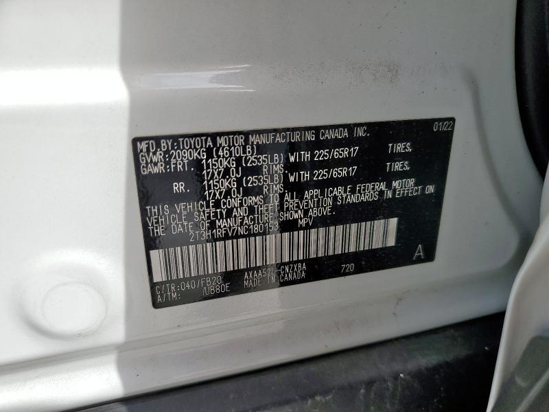 2022 TOYOTA RAV4 LE 2T3H1RFV7NC180153