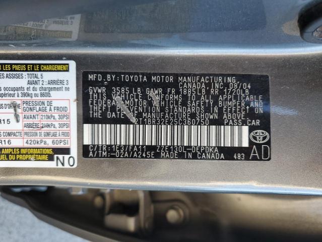 2005 TOYOTA COROLLA CE #3296230530