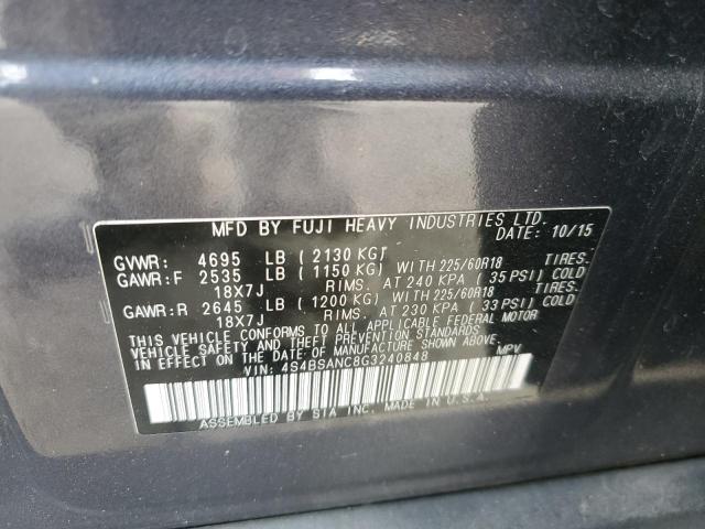 2016 SUBARU OUTBACK 2. - 4S4BSANC8G3240848