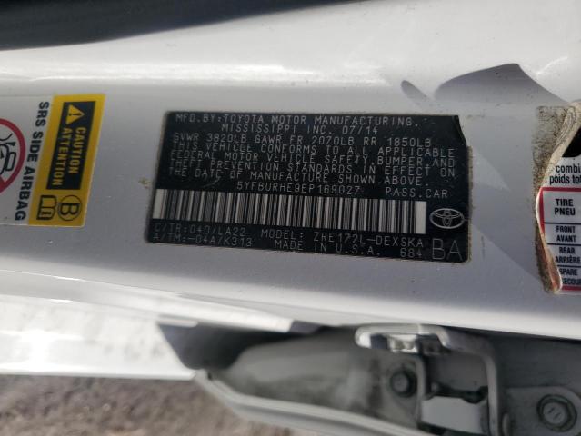 2014 TOYOTA COROLLA L - 5YFBURHE9EP169027