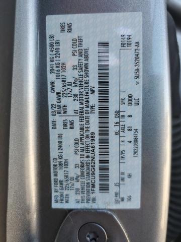 2022 FORD ESCAPE SE - 1FMCU9G62NUA61989