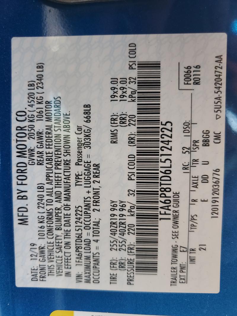 2020 FORD MUSTANG - 1FA6P8TD6L5124225