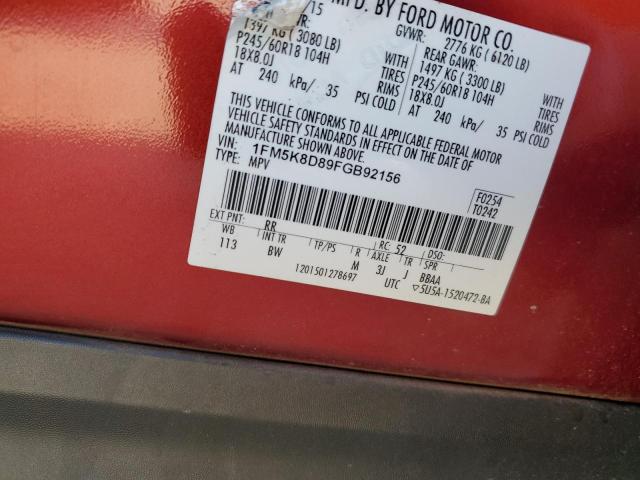 2015 FORD EXPLORER X - 1FM5K8D89FGB92156