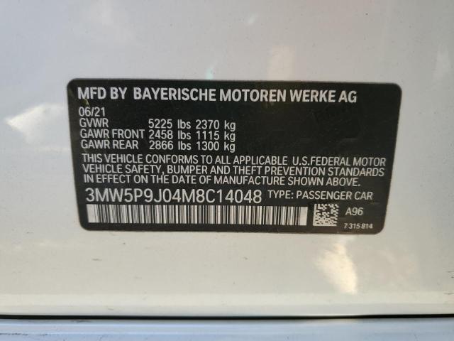 2021 BMW 330XE 3MW5P9J04M8C14048