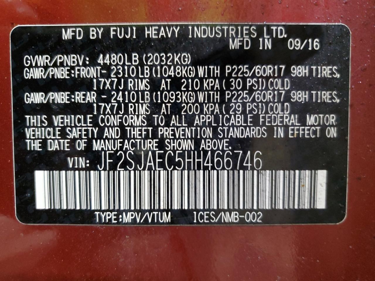 SUBARU FORESTER 2.5I PREMIUM