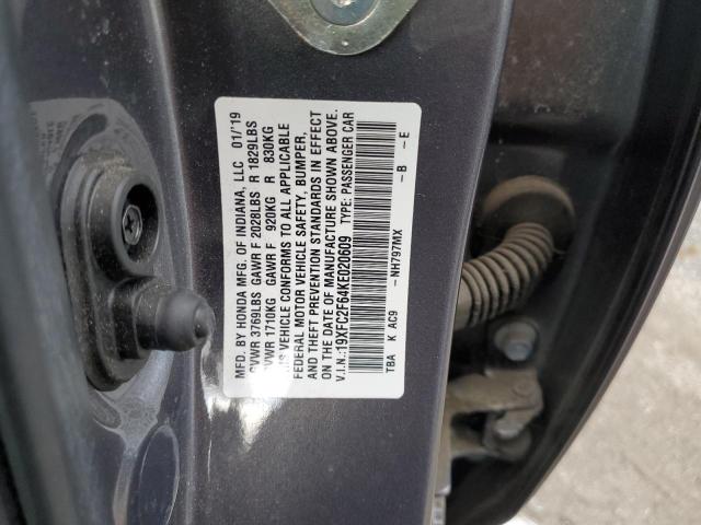 2019 HONDA CIVIC LX #3263922110