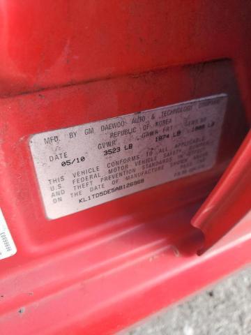 2010 CHEVROLET AVEO LS - KL1TD5DE5AB126968