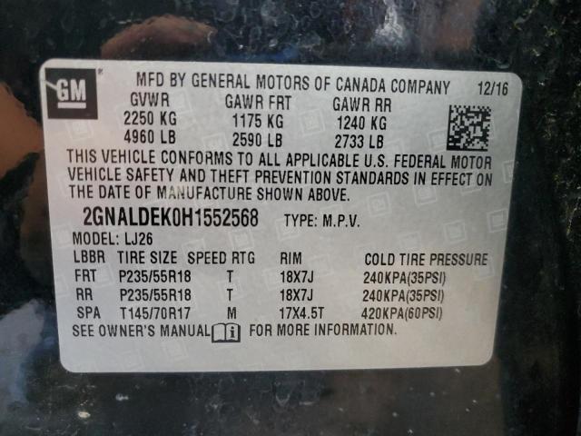 2017 CHEVROLET EQUINOX PR 2GNALDEK0H1552568