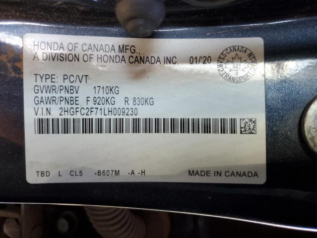 2020 HONDA CIVIC EX - 2HGFC2F71LH009230