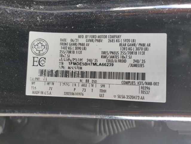 2021 FORD BRONCO BAS - 1FMDE5BH7MLA66239