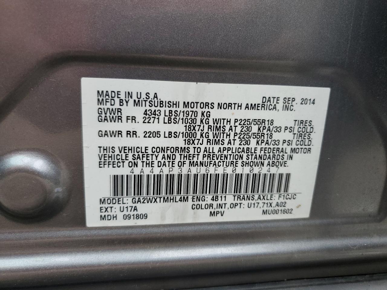 MITSUBISHI OUTLANDER ES