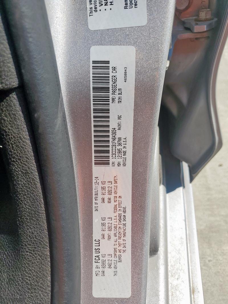 2015 CHRYSLER 200 C 1C3CCCCB1FN643654