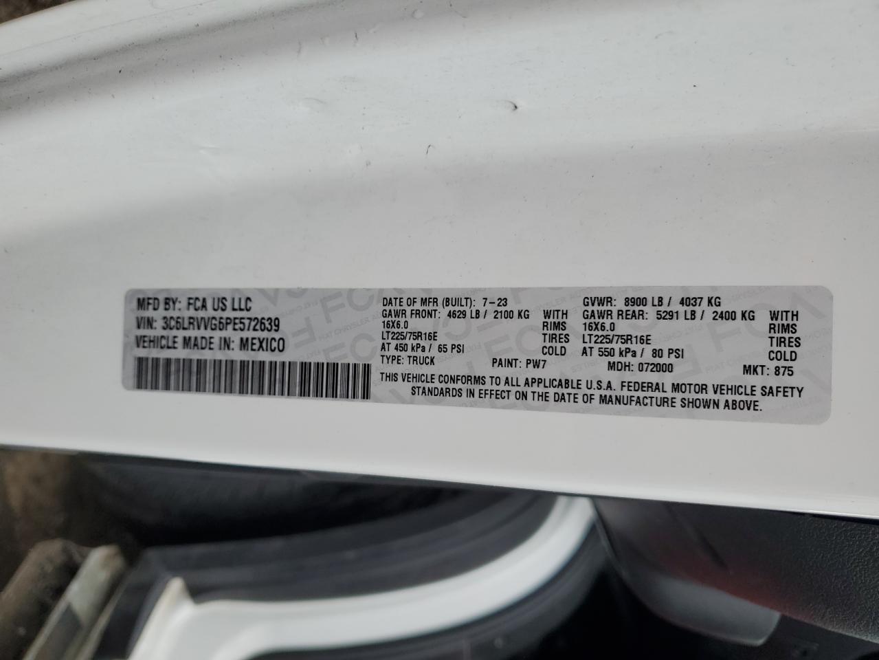 RAM PROMASTER 2500 STANDARD